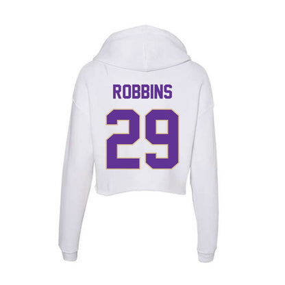 Western Carolina - NCAA Football : Christian Robbins - Classic Shersey Women's Crop Fleece Hoodie-1