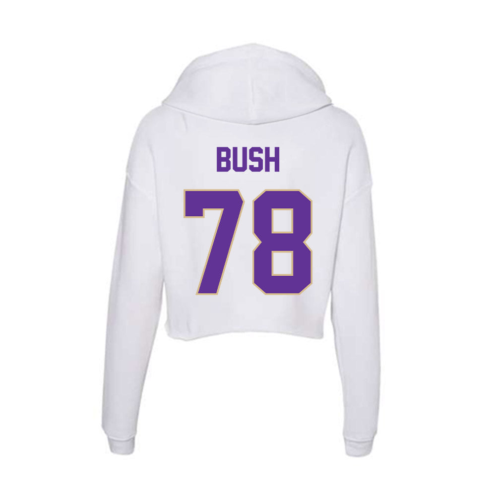 Western Carolina - NCAA Football : J'evon Bush - Classic Shersey Women's Crop Fleece Hooded Sweatshirt-1