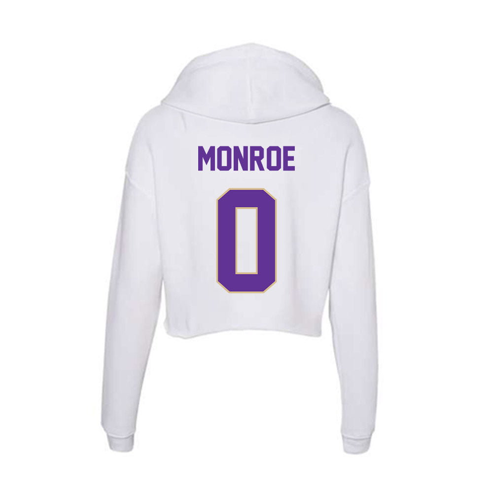 Western Carolina - NCAA Football : Blue Monroe - Classic Shersey Women's Crop Fleece Hooded Sweatshirt-1