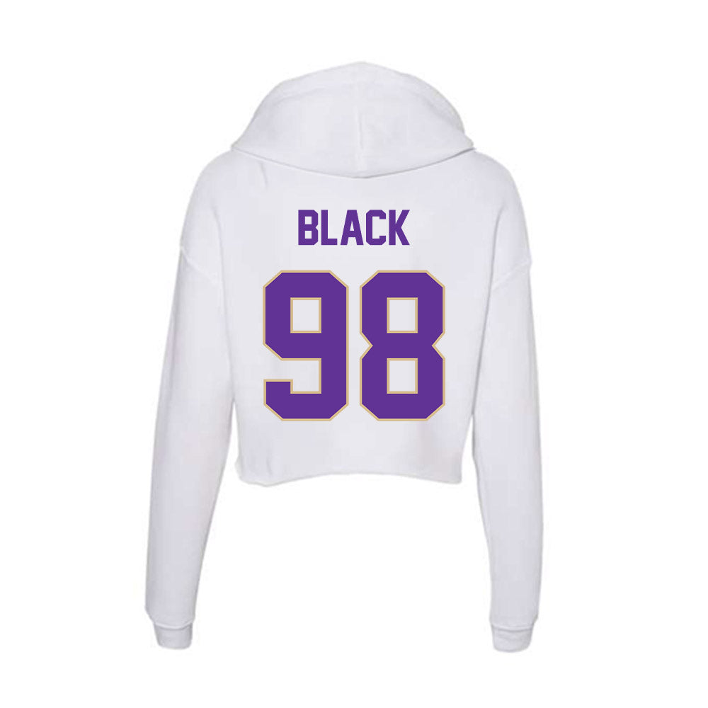 Western Carolina - NCAA Football : Aiden Black - Classic Shersey Women's Crop Fleece Hooded Sweatshirt-1