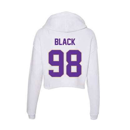 Western Carolina - NCAA Football : Aiden Black - Classic Shersey Women's Crop Fleece Hooded Sweatshirt-1