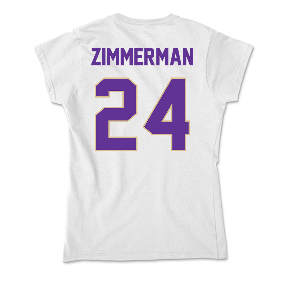 Western Carolina - NCAA Women's Basketball : Justice Zimmerman - Classic Shersey Soft Style Women’s T-Shirt-1