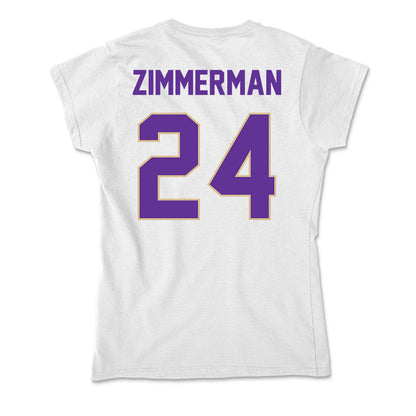 Western Carolina - NCAA Women's Basketball : Justice Zimmerman - Classic Shersey Soft Style Women’s T-Shirt-1