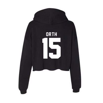 SHSU - NCAA Baseball : Kirby Orth - Women's Crop Fleece Hoodie-1