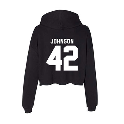 SHSU - NCAA Baseball : Zakery Johnson - Women's Crop Fleece Hoodie-1