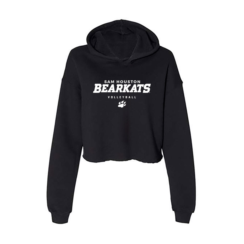 SHSU - NCAA Women's Volleyball : Kameron Rector - Women's Crop Fleece Hooded Sweatshirt-0