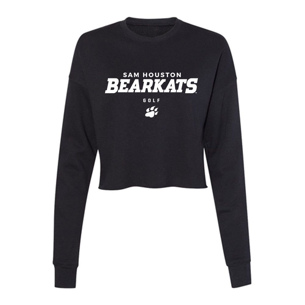 SHSU - NCAA Men's Golf : Alex Malanga - Women's Cropped Crew Fleece-0