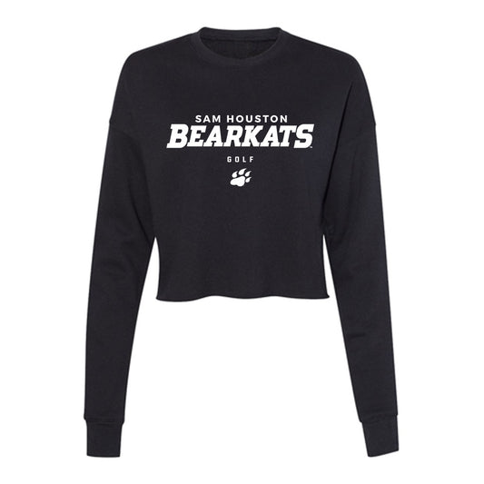 SHSU - NCAA Men's Golf : Alex Malanga - Women's Cropped Crew Fleece-0