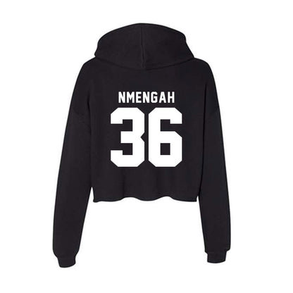 Bradley - NCAA Men's Soccer : Franc Nmengah - Women's Crop Fleece Hoodie-1