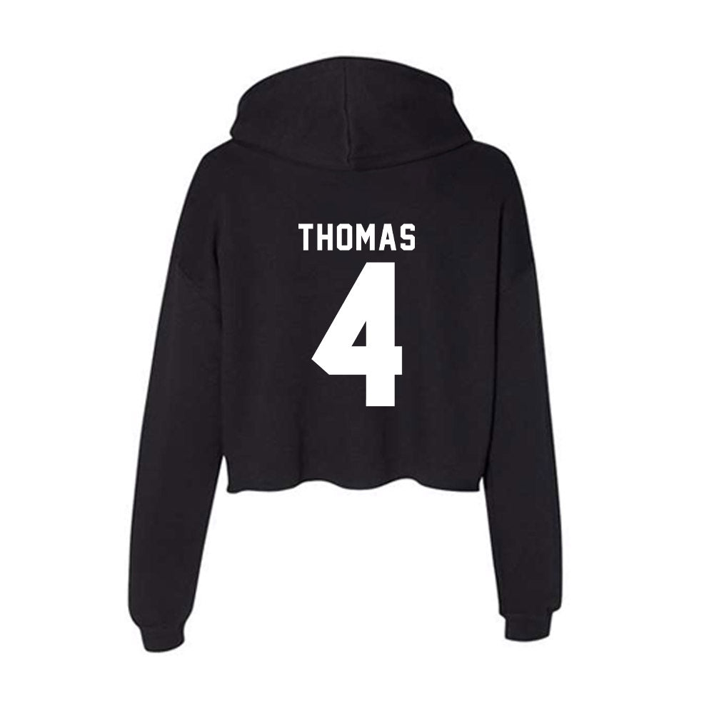 Bradley - NCAA Men's Basketball : Corey Thomas - Women's Crop Fleece Hoodie-1