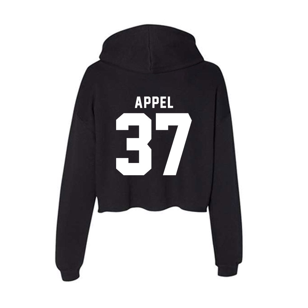 Bradley - NCAA Baseball : Brady Appel - Women's Crop Fleece Hoodie-1