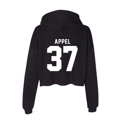 Bradley - NCAA Baseball : Brady Appel - Women's Crop Fleece Hoodie-1