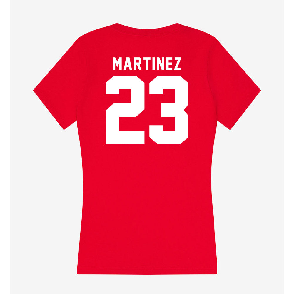 Bradley - NCAA Baseball : Anthony Martinez - Women's V-Neck T-Shirt-1