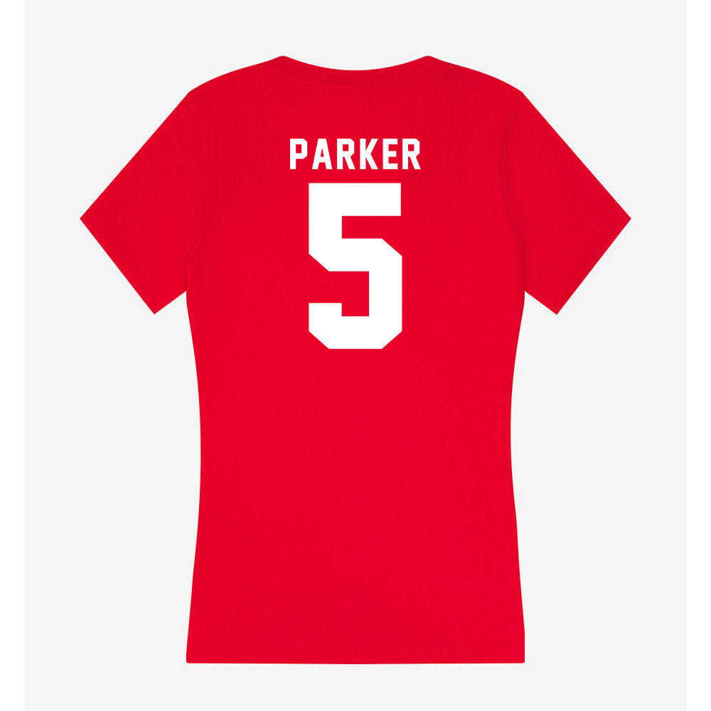 Bradley - NCAA Women's Volleyball : Chloe Parker - Women's V-Neck T-Shirt-1