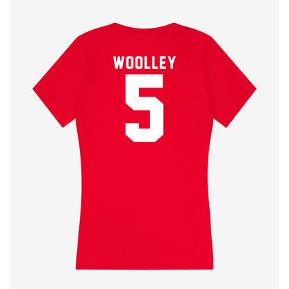 Bradley - NCAA Men's Soccer : Dom Woolley - Women's V-Neck T-Shirt-1
