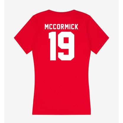 Bradley - NCAA Baseball : Colin McCormick - Women's V-Neck T-Shirt-1