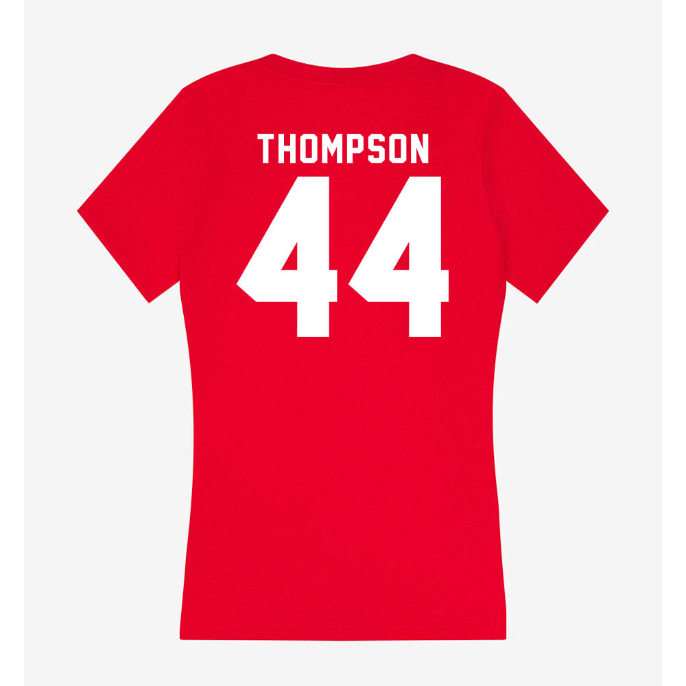Bradley - NCAA Baseball : Gavin Thompson - Women's V-Neck T-Shirt-1