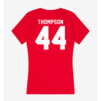 Bradley - NCAA Baseball : Gavin Thompson - Women's V-Neck T-Shirt-1