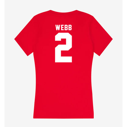 Bradley - NCAA Softball : Hailey Webb - Women's V-Neck T-Shirt-1