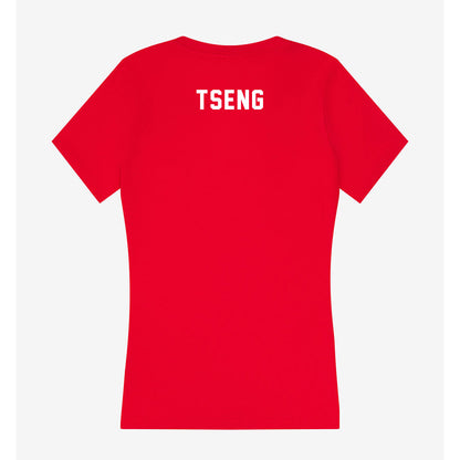 Bradley - NCAA Women's Tennis : Ruby Tseng - Women's V-Neck T-Shirt-1