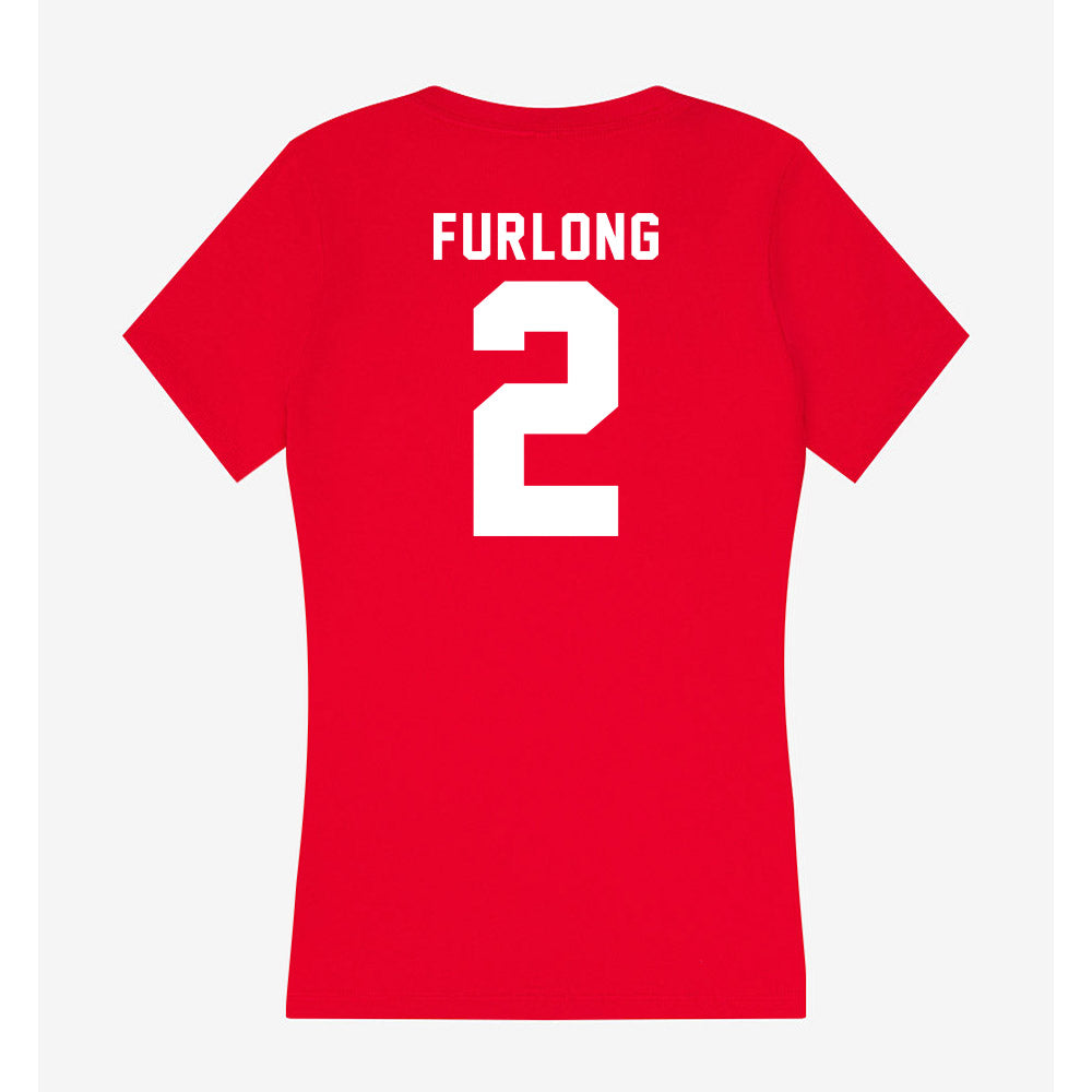 Bradley - NCAA Women's Volleyball : Gracie Furlong - Women's V-Neck T-Shirt-1
