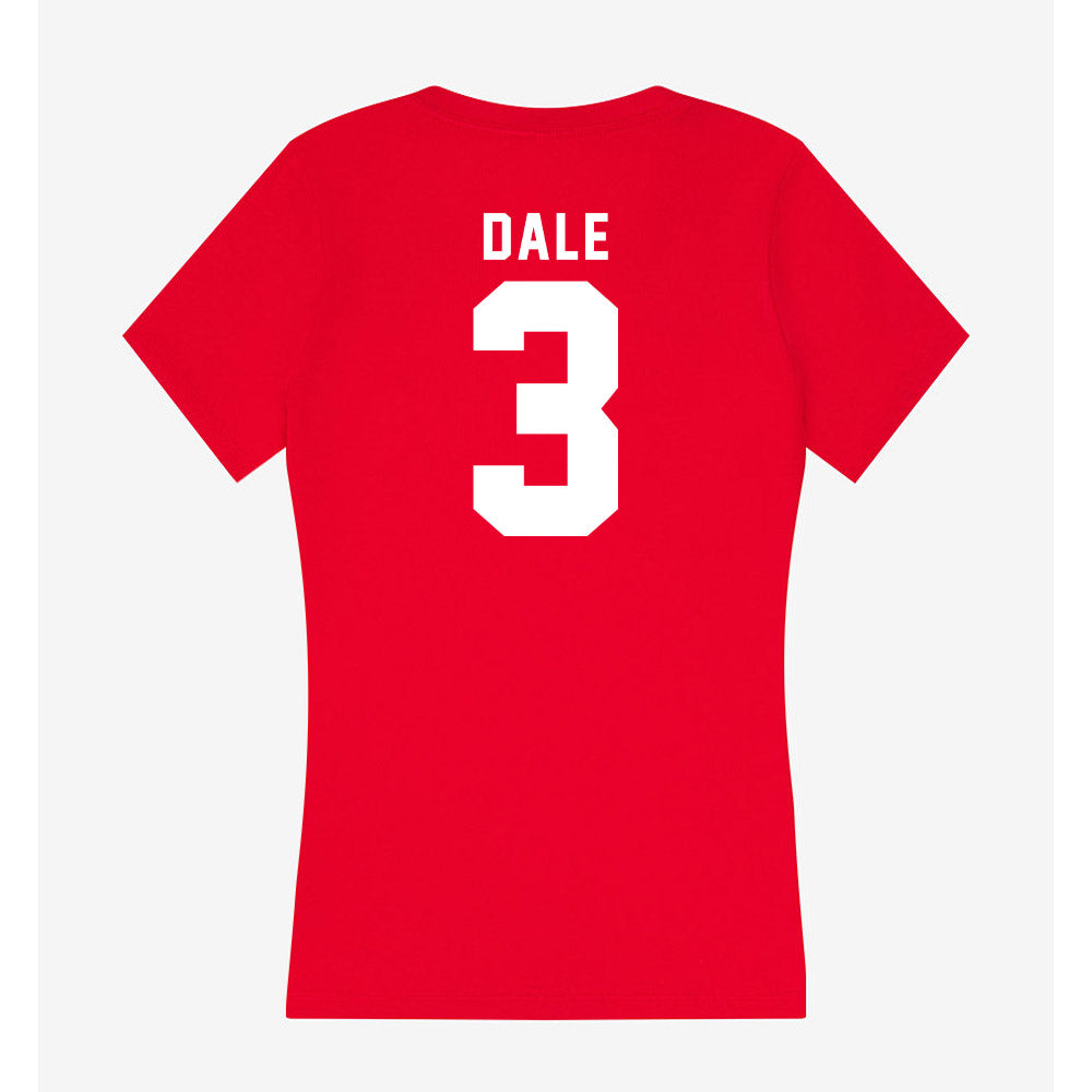 Bradley - NCAA Women's Volleyball : Lauren Dale - Women's V-Neck T-Shirt-1