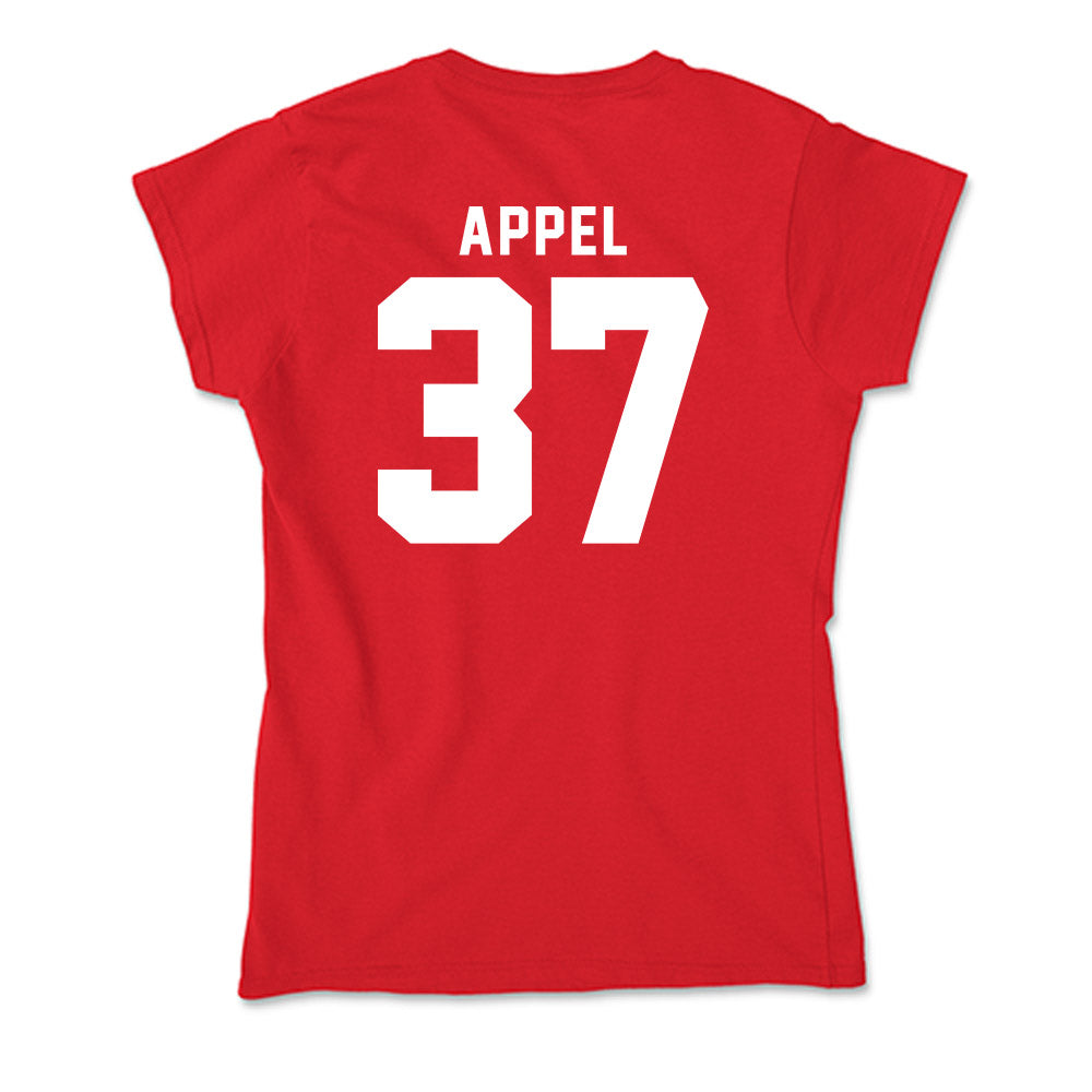 Bradley - NCAA Baseball : Brady Appel - Soft Style Women’s T-Shirt-1