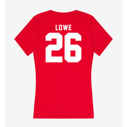Bradley - NCAA Baseball : Landon Lowe - Women's V-Neck T-Shirt-1
