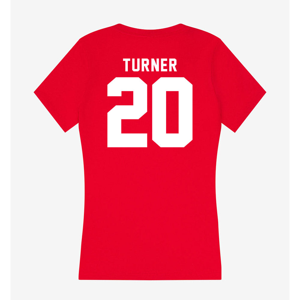 Bradley - NCAA Softball : Olivia Turner - Women's V-Neck T-Shirt-1