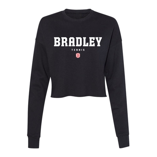 Bradley - NCAA Women's Tennis : Madi Rogers - Women's Cropped Crew Fleece-0