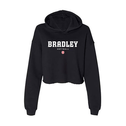 Bradley - NCAA Softball : Brynna Seitz - Women's Crop Fleece Hoodie-0