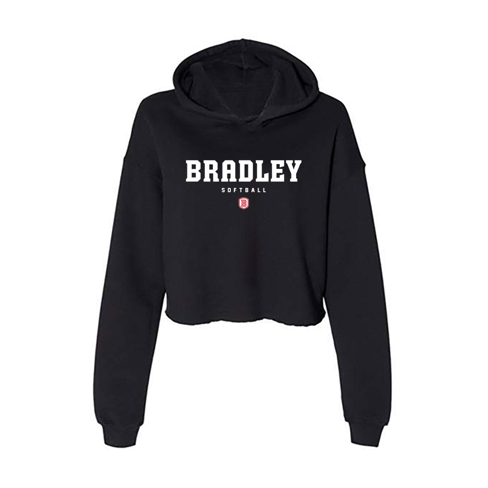 Bradley - NCAA Softball : Hailey Webb - Women's Crop Fleece Hoodie-0