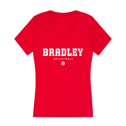 Bradley - NCAA Women's Volleyball : Emily McShan - Women's V-Neck T-Shirt-0