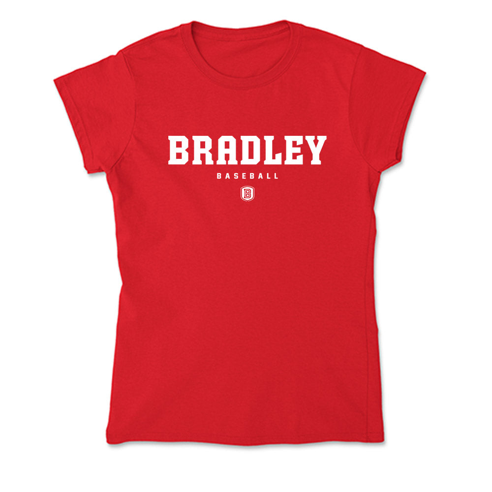 Bradley - NCAA Baseball : Anthony Martinez - Soft Style Women’s T-Shirt-0