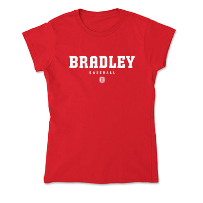 Bradley - NCAA Baseball : Anthony Martinez - Soft Style Women’s T-Shirt-0