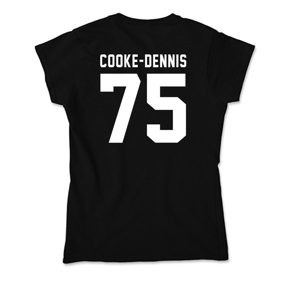 SIU Carbondale - NCAA Football : Tristan Cooke-Dennis - Soft Style Women’s T-Shirt-1