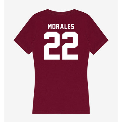 SIU Carbondale - NCAA Women's Basketball : Carmen Morales - Women's V-Neck T-Shirt-1