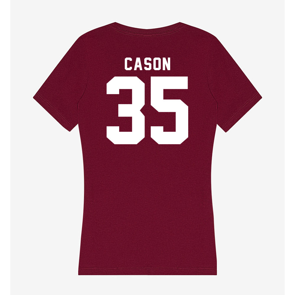 SIU Carbondale - NCAA Football : Cameron Cason - Women's V-Neck T-Shirt-1