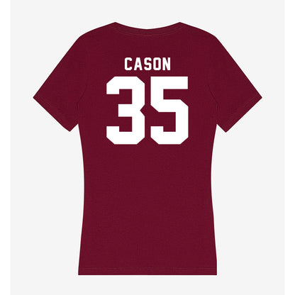 SIU Carbondale - NCAA Football : Cameron Cason - Women's V-Neck T-Shirt-1