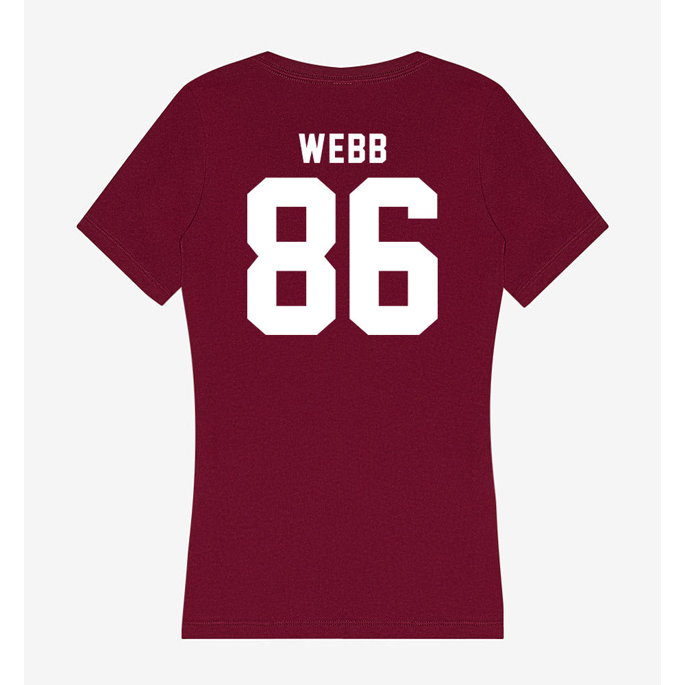 SIU Carbondale - NCAA Football : Jack Webb - Women's V-Neck T-Shirt-1
