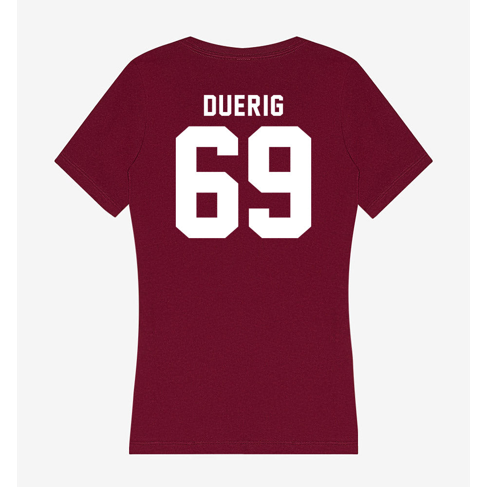 SIU Carbondale - NCAA Football : Aidan Duerig - Women's V-Neck T-Shirt-1