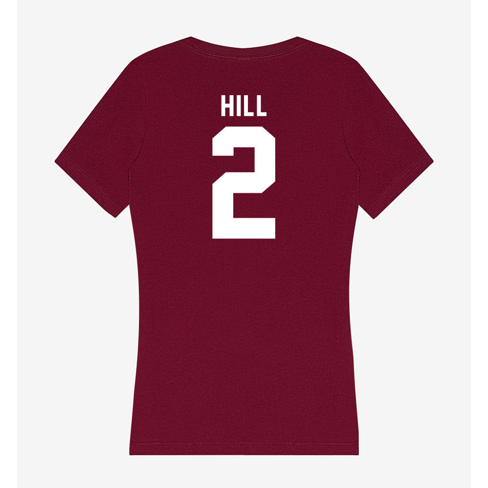 SIU Carbondale - NCAA Football : Naz Hill - Women's V-Neck T-Shirt-1