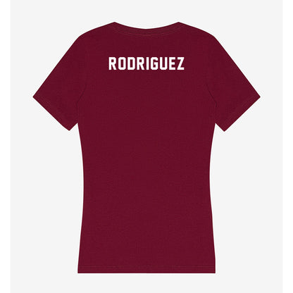 SIU Carbondale - NCAA Women's Swimming & Diving : Karen Rodriguez - Women's V-Neck T-Shirt-1