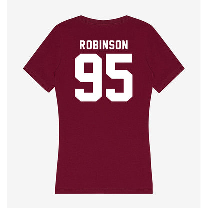 SIU Carbondale - NCAA Football : Caillou Robinson - Women's V-Neck T-Shirt-1