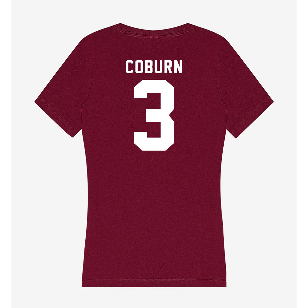 SIU Carbondale - NCAA Softball : Mikaela Coburn - Women's V-Neck T-Shirt-1