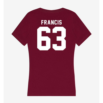 SIU Carbondale - NCAA Football : Kellen Francis - Women's V-Neck T-Shirt-1