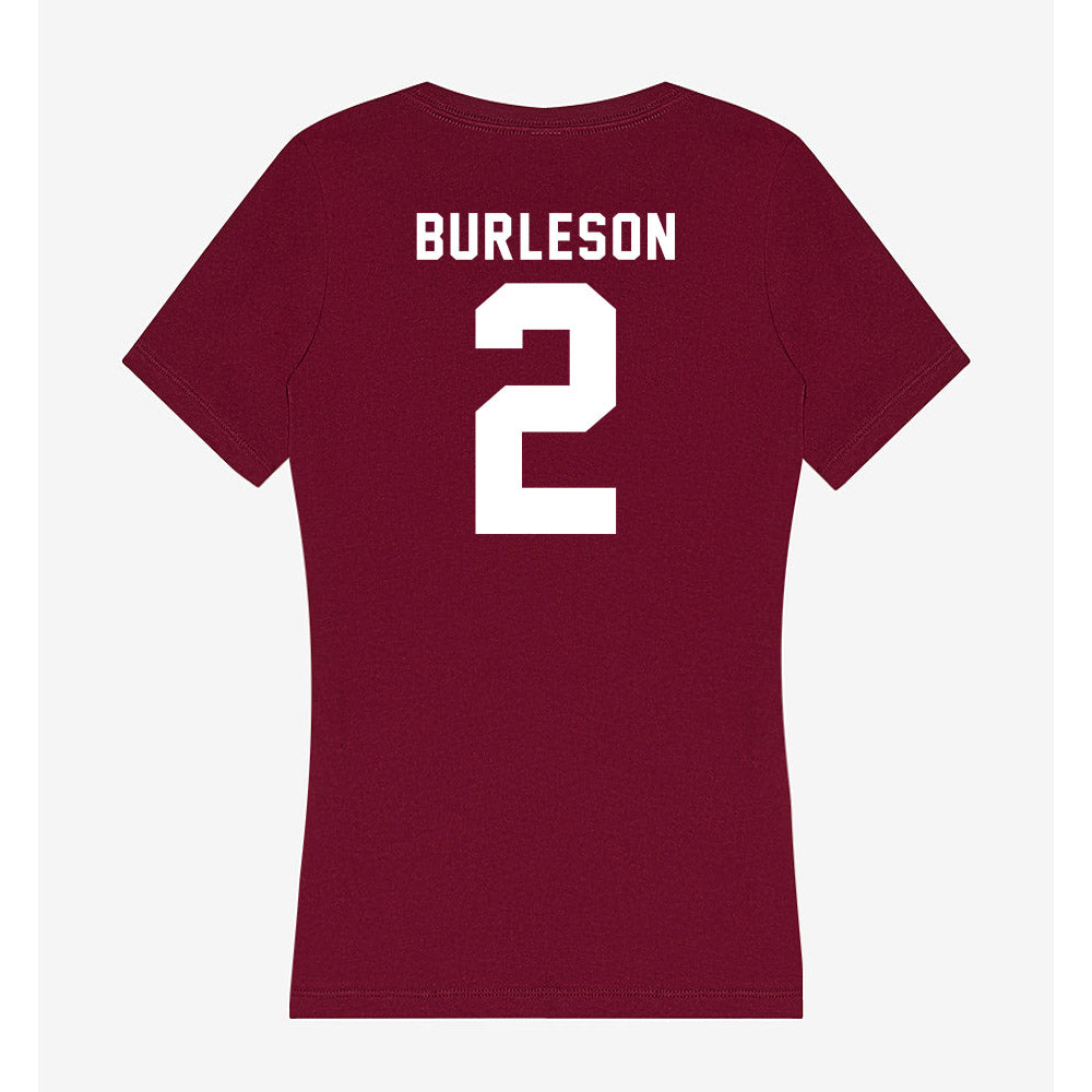 SIU Carbondale - NCAA Women's Soccer : Avery Burleson - Women's V-Neck T-Shirt-1