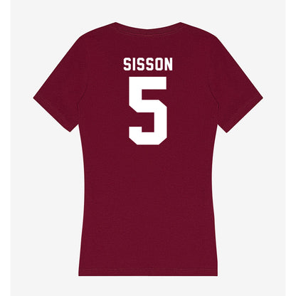SIU Carbondale - NCAA Football : Blayne Sisson - Women's V-Neck T-Shirt-1
