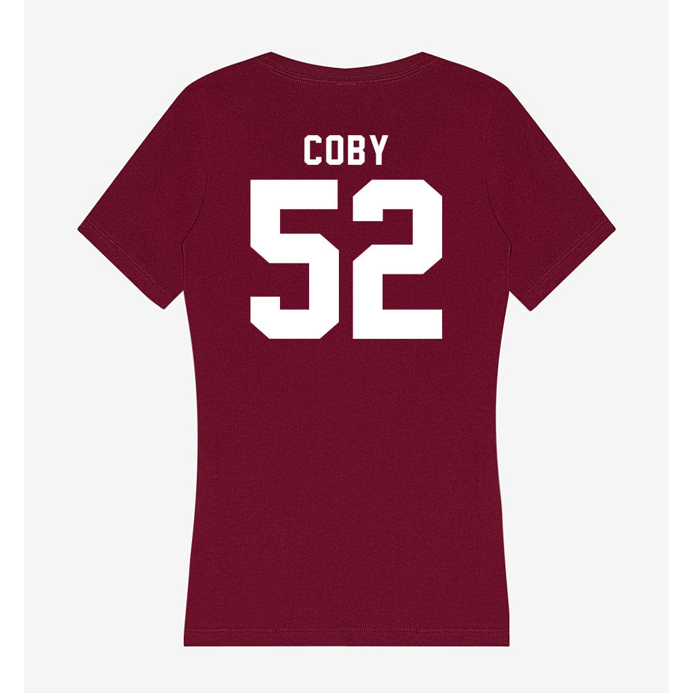 SIU Carbondale - NCAA Football : Ryan Coby - Women's V-Neck T-Shirt-1