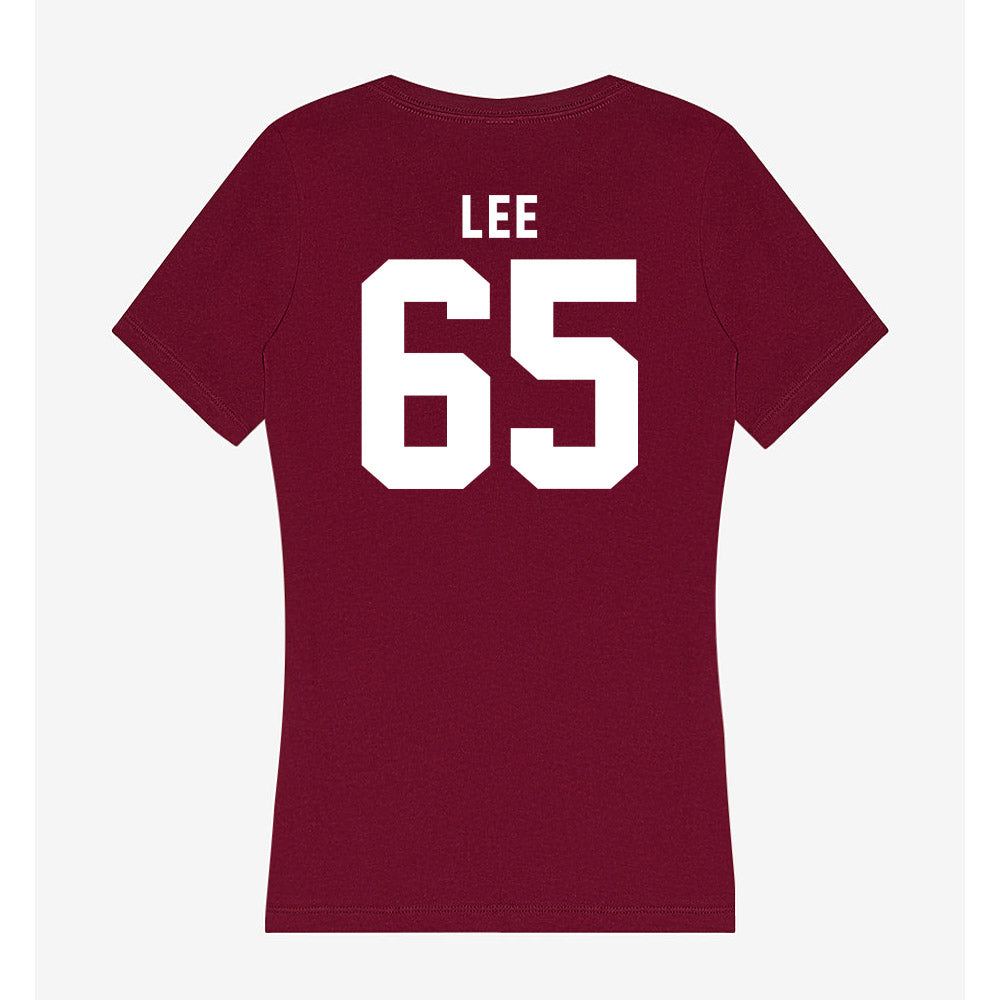 SIU Carbondale - NCAA Football : Owen Lee - Women's V-Neck T-Shirt-1